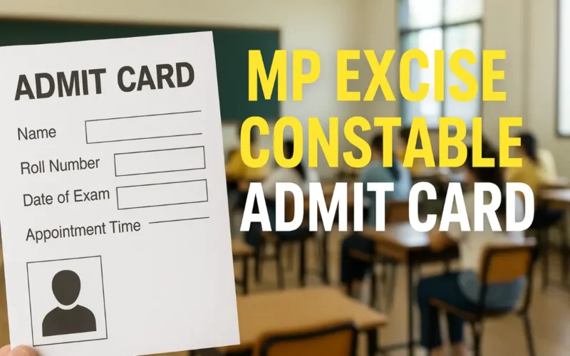 MP Excise Constable Admit Card