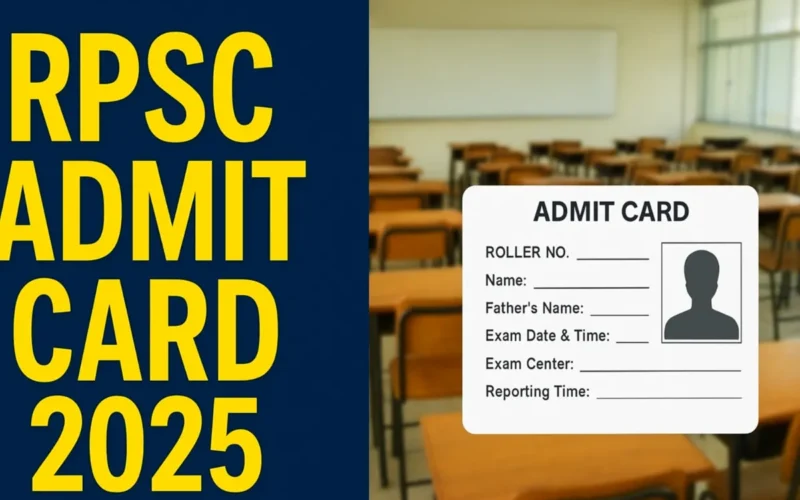 RPSC 2nd Grade Admit Card 2025