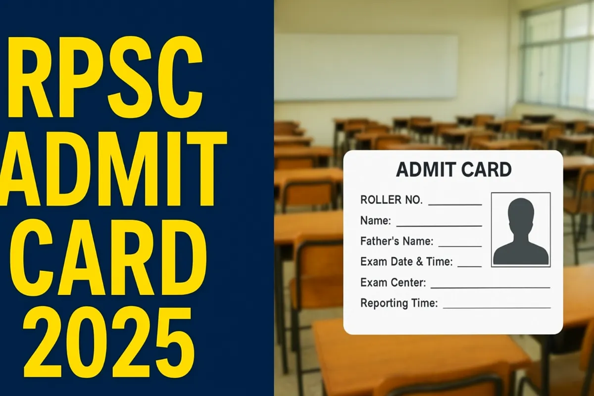 RPSC 2nd Grade Admit Card 2025