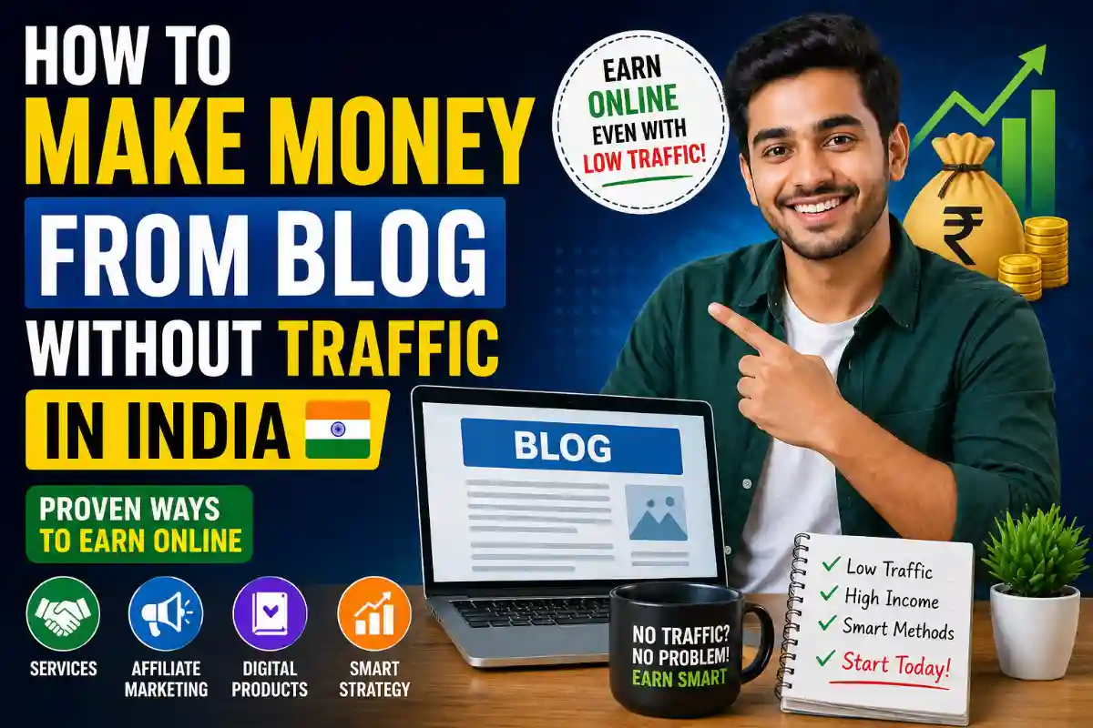 How to Make Money from Blog Without Traffic in India