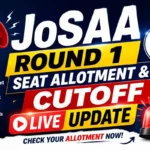 JoSAA 2026 Round 1 Seat Allotment Result