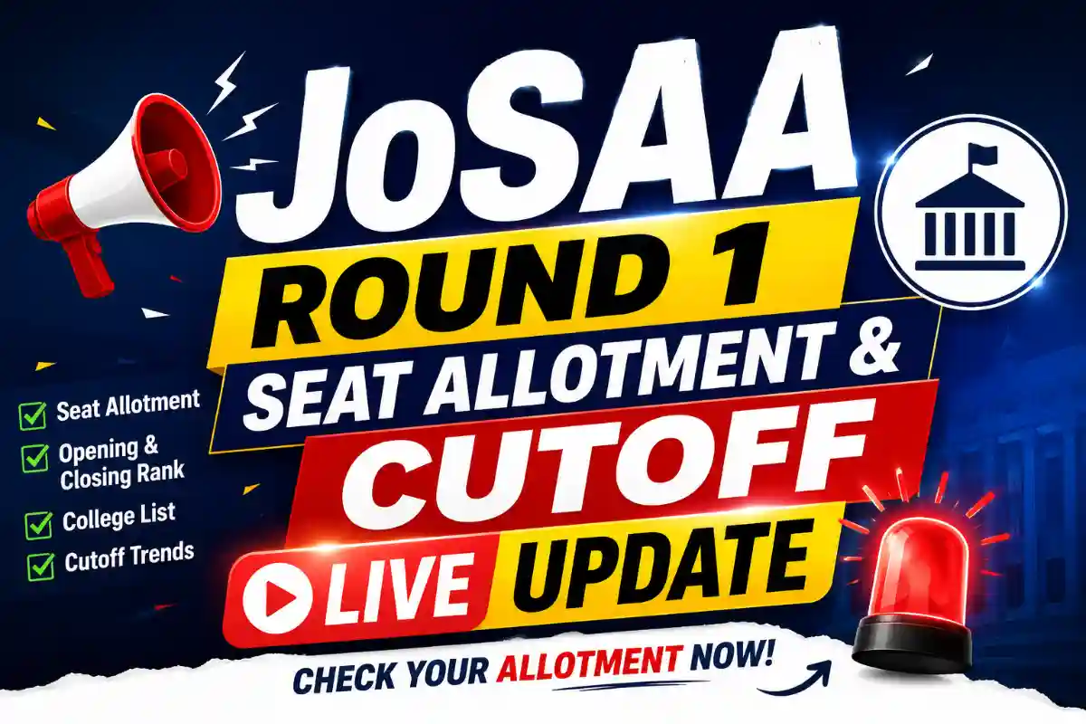 JoSAA 2026 Round 1 Seat Allotment Result